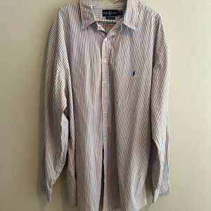 Ralph Lauren Orange Striped Button Down. Size 2XLT